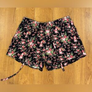 Connection 18 Black and Pink Floral Skirt